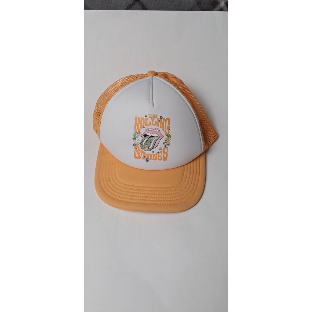 Rolling Stones American Eagle Orange Hippie Mesh Snapback Hat One Size PreOwned